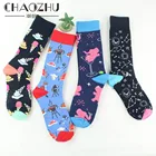 CHAOZHU 6 цветов креативный детский мультяшный мороженое Звезда карта пиво барбекю длинные осенние зимние теплые хлопковые модные смешные носки