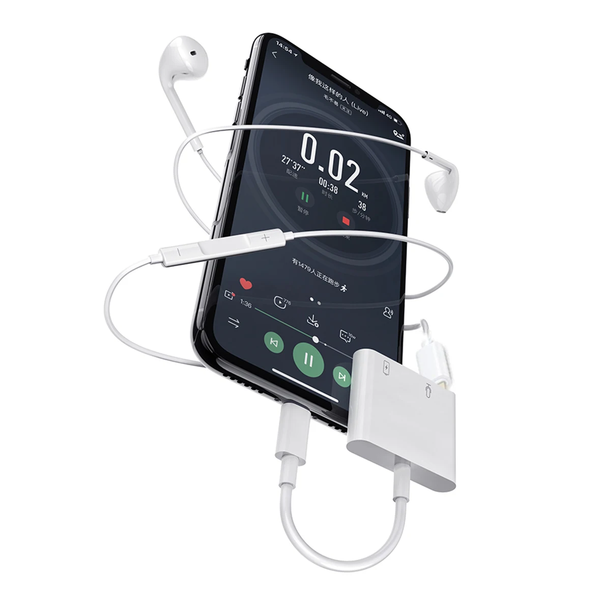2 в 1 для lightning двойной разъем наушники Aux IOS 10 3 12.1.4 iPhone X XS Max 8 7 Plus Двойной Аудио