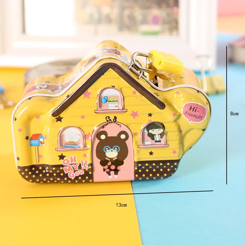 Мультфильм kawaii Дом Металлический Держатель Канцелярские Многофункциональный