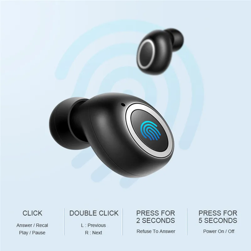 TEAMYO Bluetooth наушники TWS 5 0 мини беспроводные вкладыши с микрофоном в ухо 3D стерео