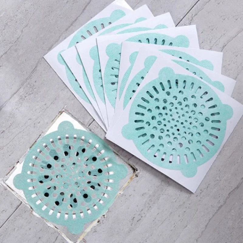 10 шт. кухонная одноразовая наклейка для сливного отверстия фильтр волос сливная
