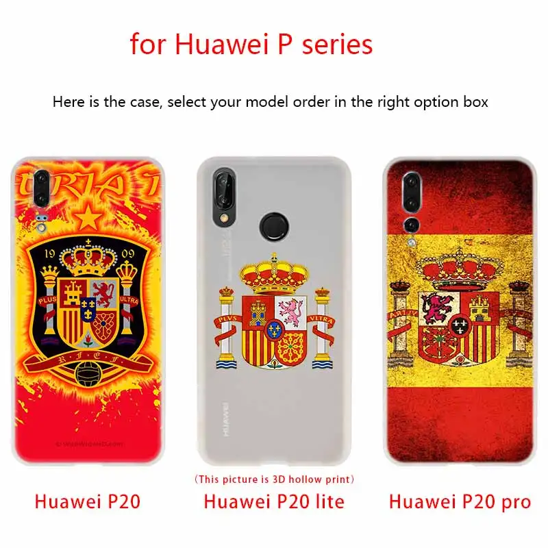 Чехол MLLSE с испанским флагом силиконовый мягкий чехол из ТПУ для Huawei P30 P40 P20 Pro P10 P9