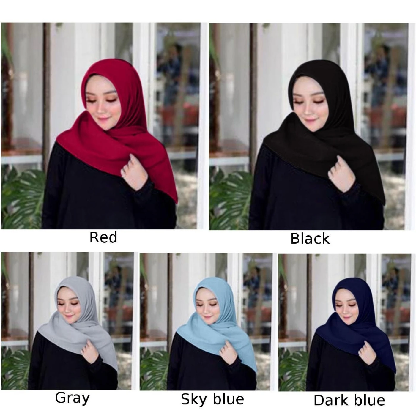 Женский головной убор мусульманский шарф Средний Восток шарфы шаль без рисунка