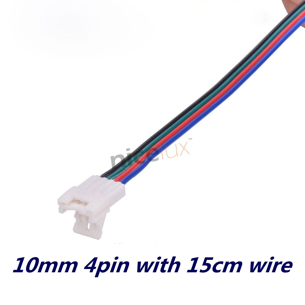 10 шт./лот 2pin 3pin 4pin тонкий соединитель проводник для 8 мм 3528 5050 RGB двойной
