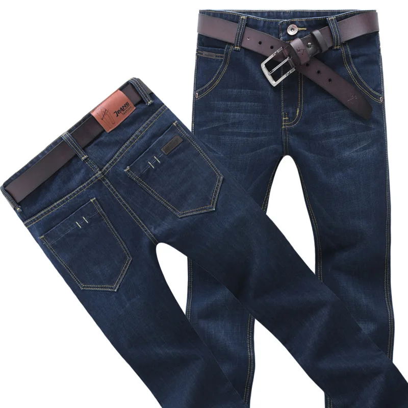 Black Jeans Men four seasons Stretch Denim Man Elastic Casual Classic Retro straight Jean Pants Male Quality Homme | Мужская одежда