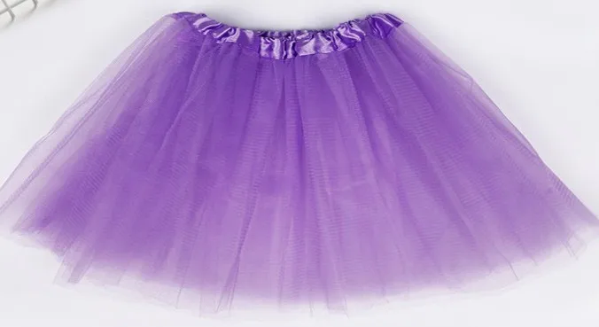 purple Петти Шифоновая юбка принцессы пачка для девочки детские юбки вечерние Одежда для бальных танцев юбка-пачка из 3 слоев, платье-пачка - Цвет: purple