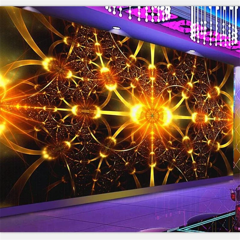 

Обои beibehang на заказ, большие высококачественные 3D стерео абстрактные геометрические Красочные цветы, художественный брусок КТВ, фоновое ук...