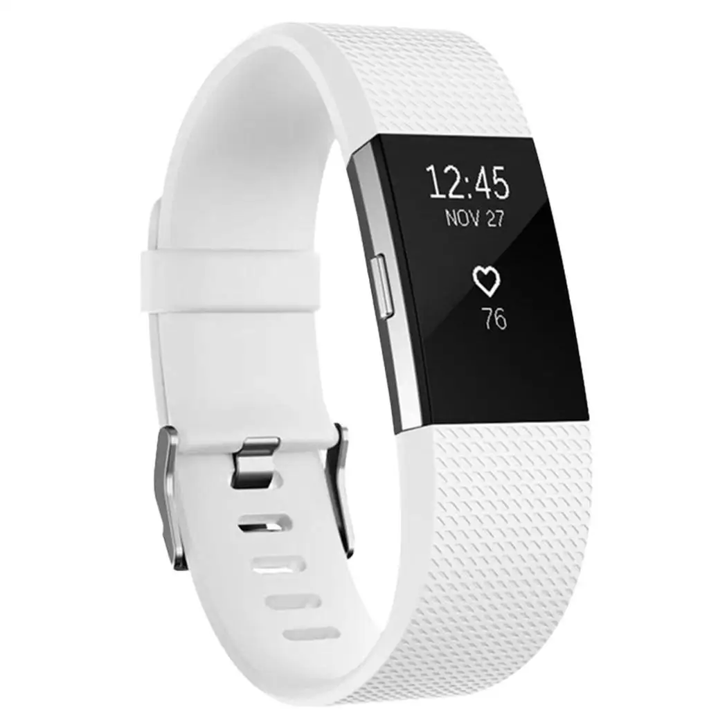 Сменный ремешок на запястье мягкий силиконовый для часов FitBit Charge 2 белый красный