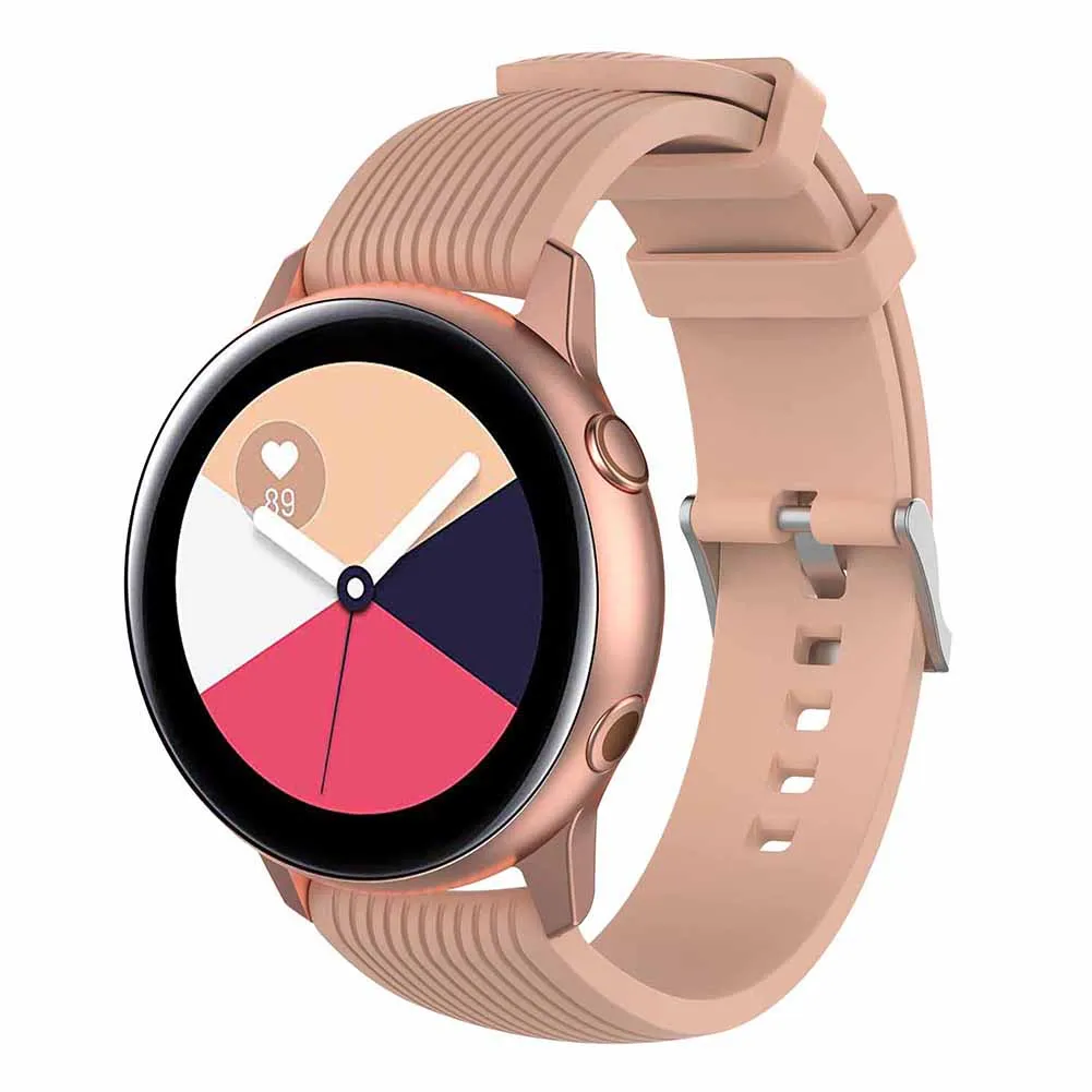 Замена твердого Цветной силиконовый браслет ремешок для samsung Galaxy Watch Active