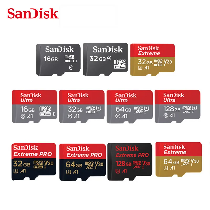 Карта памяти Sandisk Micro SD 16 ГБ 32 64 128 200 256 MicroSDHC/SDXC Ultra C10 TF карта C4 ГБ|cartao de memoria|original sandisk