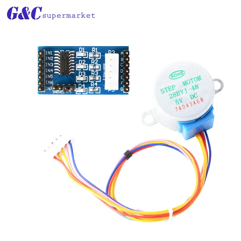 Raspberry pi комплект 1 лот 5 12 В 4 фазный шаговый двигатель + плата драйвера ULN2003/l298с