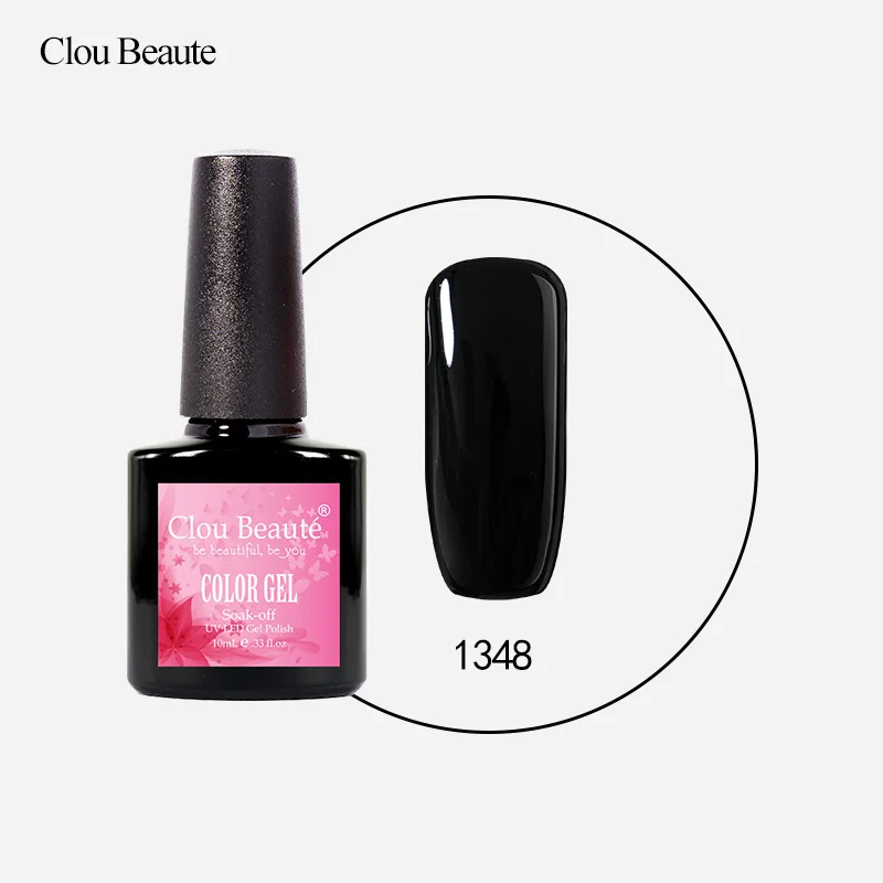 Clou Beaute, 10 мл, замачиваемый Гель-лак для ногтей, горячая Распродажа, телесные цвета, зеленый, розовый, красный лак для ногтей, Гель-лак для ногтей, долговечный дизайн ногтей - Цвет: 1348