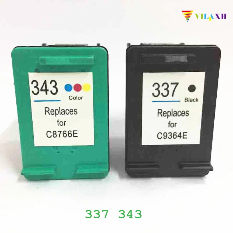 Совместимый чернильный картридж vilaxh 337 343 для HP Photosmart C4180 C4190 2575 Deskjet 6940 D4160|ink