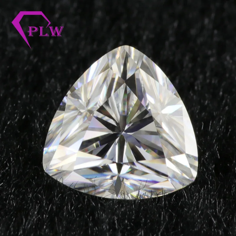 Триллион Муассанит 1 2 карат 7 мм D Цвет созданный в лаборатории возле настоящего