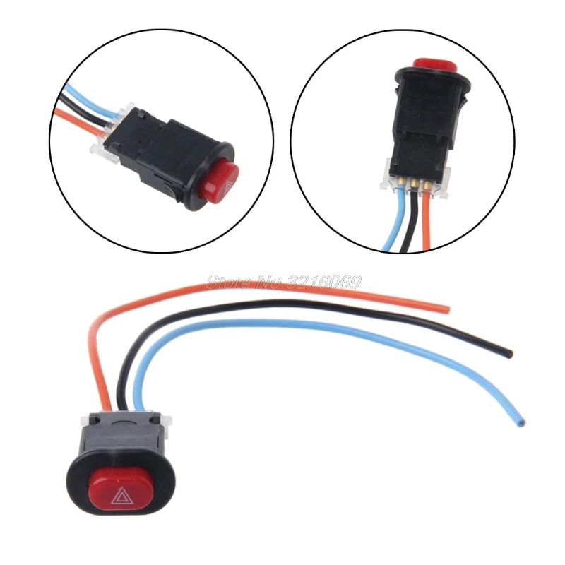 Motorcycle Hazard Light Switch Double Warning Flasher Emergency Signal w/3 Wires Lock Aug24 Drop Ship | Обустройство дома