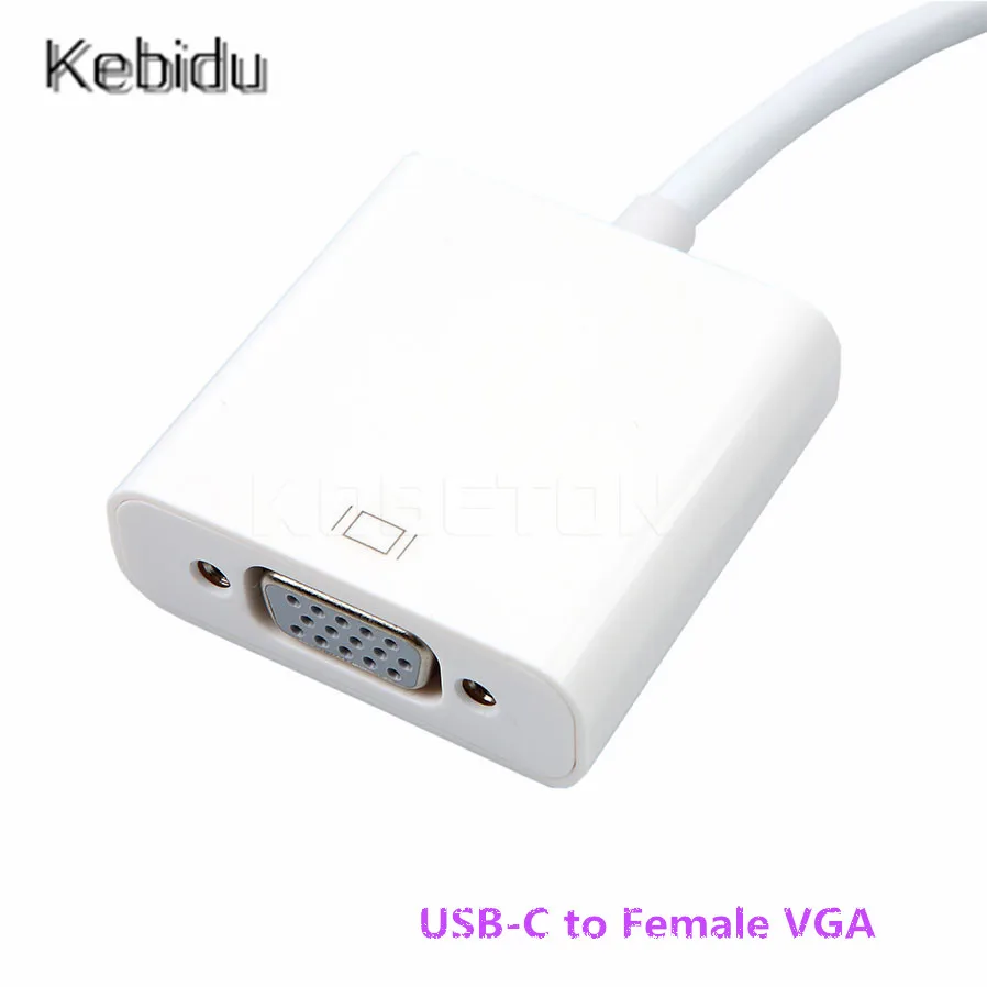 Кабель адаптер VGA Type C USB 3 1 для Macbook 12 дюймов Chromebook Pixel Lumia 950XL|Кабели VGA| |