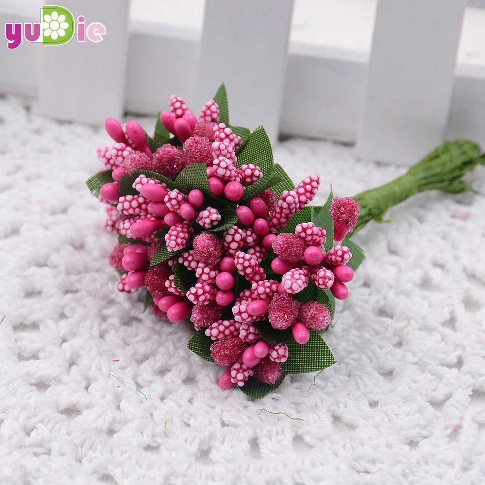rose Red 10 шт./лот, Мини искусственная тычинка, бутон, букет, лист, цветок для дома, сада, свадьбы, автомобиля, корсаж, декоративная коробка, товары для рукоделия - Цвет: rose Red