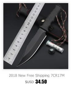 Новинка 7CR17MOV стальной открытый фиксированный тактический охотничий нож для кемпинга выживания военные Прямые Ножи EDC инструменты
