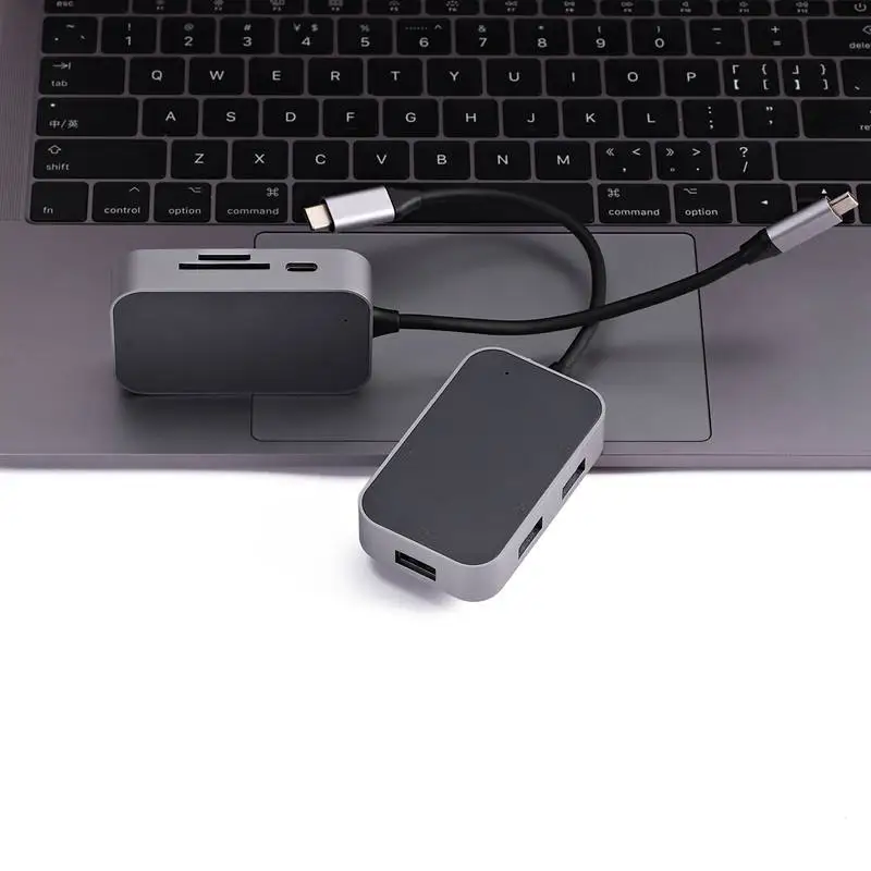 ABHU 6In1 Usb 3 1 концентратор type C (Usb3.1) для Tf/Sd адаптер + 2 Usb3.0 Af Usbc F Macbook| |