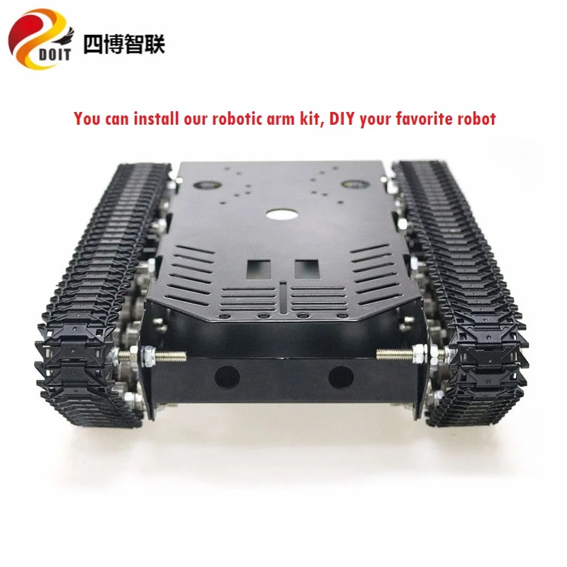 SZDOIT TS900 Large Load Metal Tank Chassis Track Shock-absorbing Crawler Smart Robot + High Power Motor Assembled | Игрушки и хобби