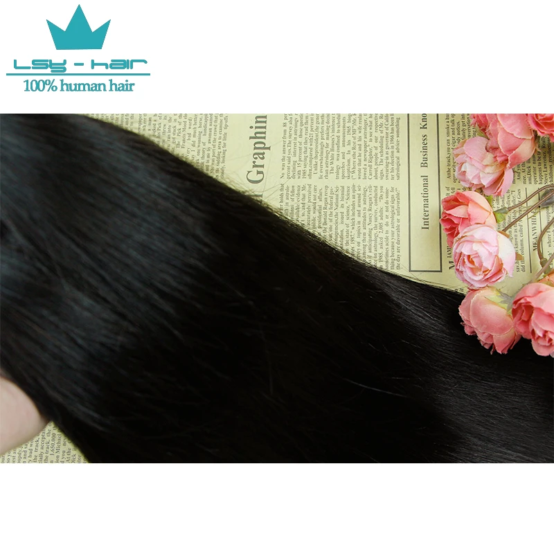 4 Связки Перуанский Девы Волос Прямой 7А Необработанные Человеческих Прямо