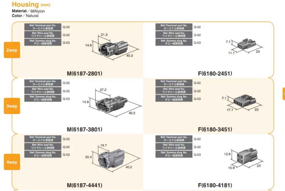 5/10/20/50 шт. 2/3/4 Pin Sumitomo HM и MT Series (разъем 090) электрический соединитель с клеммами