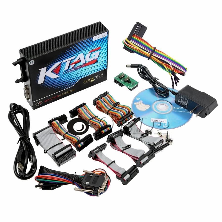 Самый KTAG V7.020 V2.25 4LED Красный PCB Версия ЕС KESS V5.017 SW2.47 онлайн версия No Tokens Limited KESS 5,017 KTAG 7,020