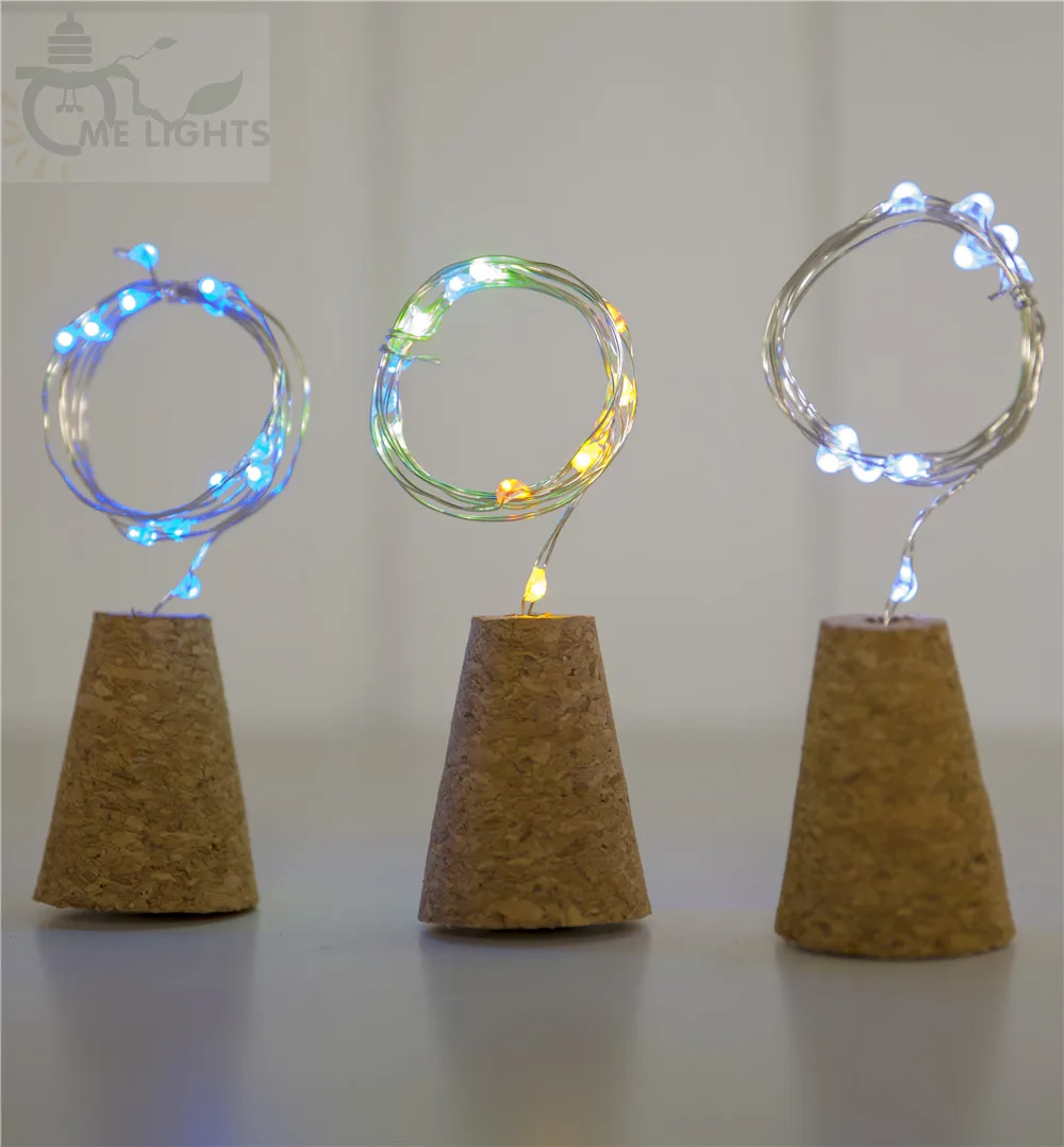 12 светодиодов мигающая деревянная пробка для бутылок светодиодная гирлянда