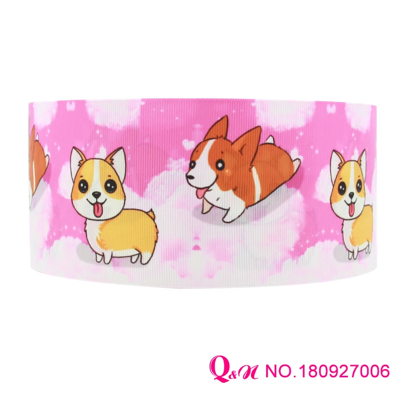 Лента Q &amp N 16 мм 22 25 38 50 75 лента с принтом happy dog из мультфильма корсажная для