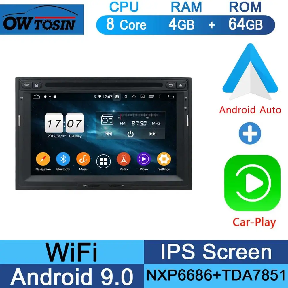 64G CarPlay Android " ips Восьмиядерный 4G+ 64G Android 9,0 Автомобильный DVD радио gps для peugeot PG 3008 5008 Partner/Citroen Berlingo DSP CarPlay Parrot BT - Цвет: 64G CarPlay Android
