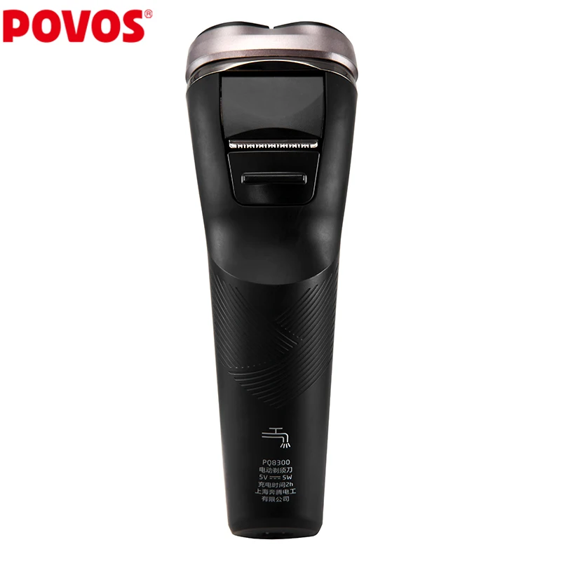 Горячая POVOS Перезаряжаемые электробритва для мужчин полностью USB заряжаемая