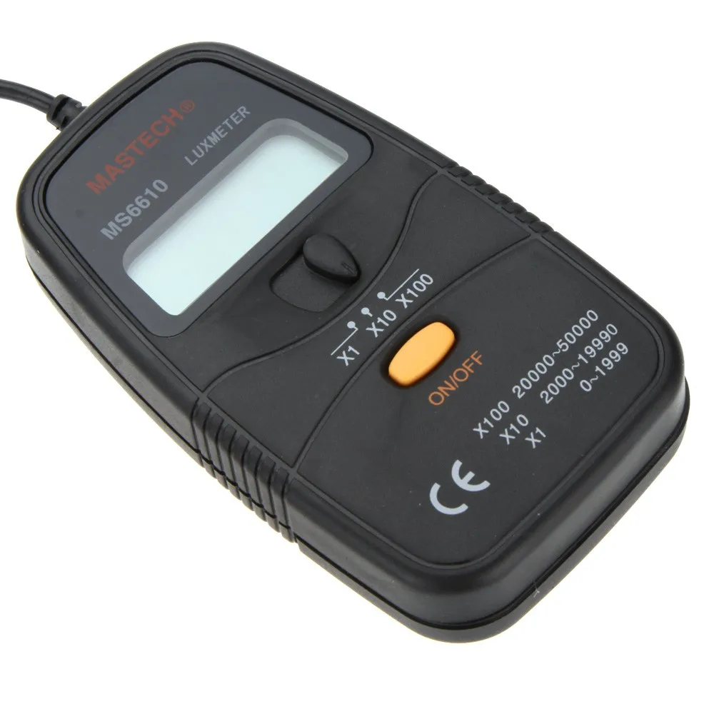 MASTECH MS6610 Высокая точность 0 ~ 50 000LUX цифровой люксметры Illuminometers с отдельным Фото