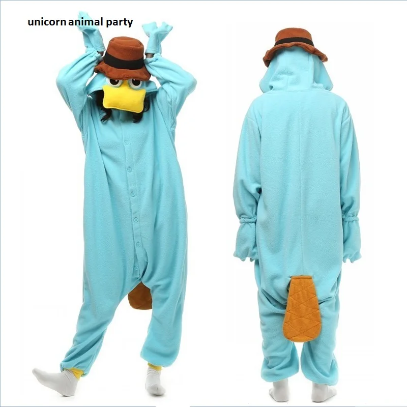 

Kigurumi Platypus Unisex Party Costumes Onesies Monster Cosplay Pajamas Adult Pyjamas Animal Sleepwear Halloween Jumpsuit