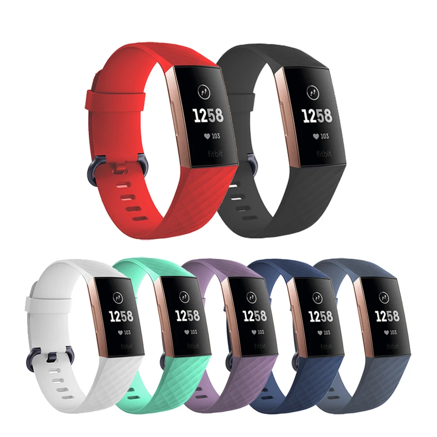

Sport Silicone Strap for Fitbit Charge 4 Bracelet Soft Wrist Belt Watch Strap for Fitbit Charge 3 Band Replacement Accessories