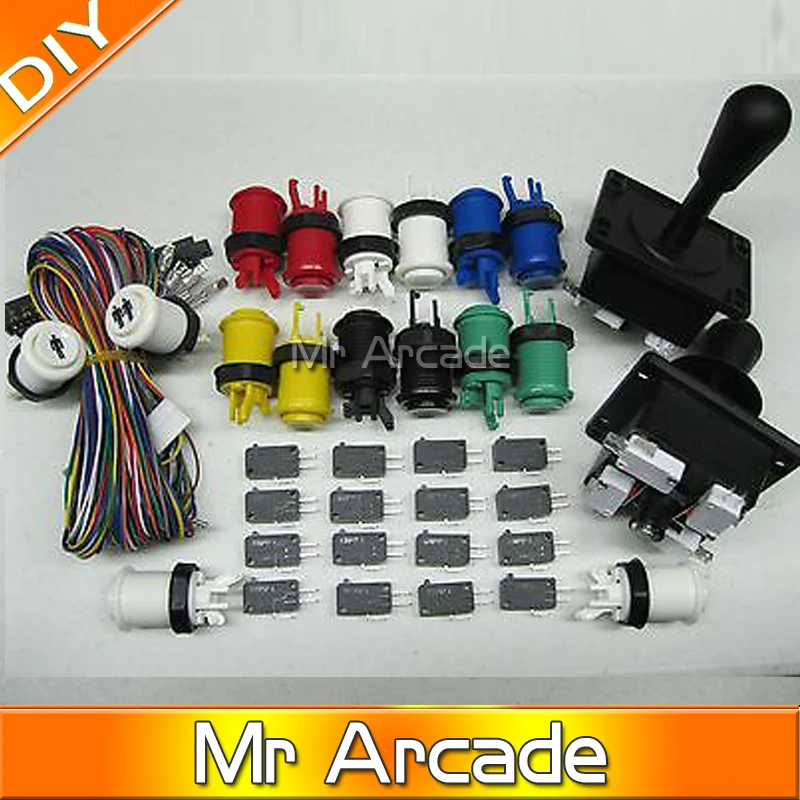 Новая Аркада JAMMA 60 в 1 комплект w/2 джойстика 4/8 way & 16 HAPP Кнопки MAME|arcade button|jamma boardarcade
