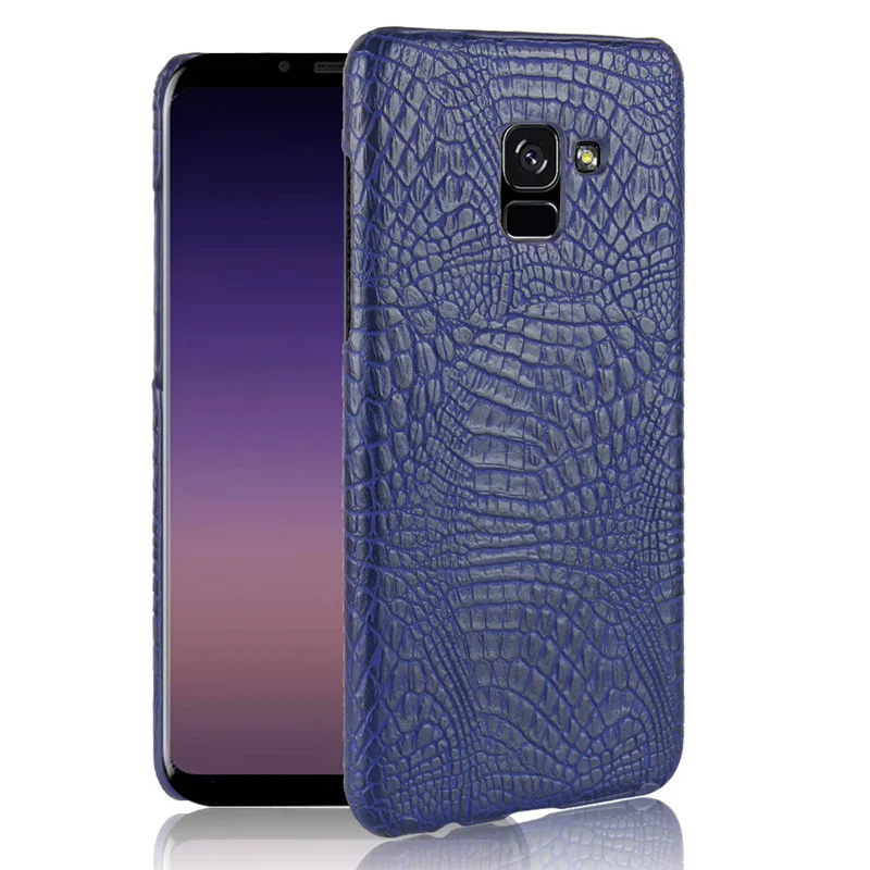 Чехол для Samsung A5 2018 Жесткий ПК с крокодиловым лицевым покрытием + задняя крышка из
