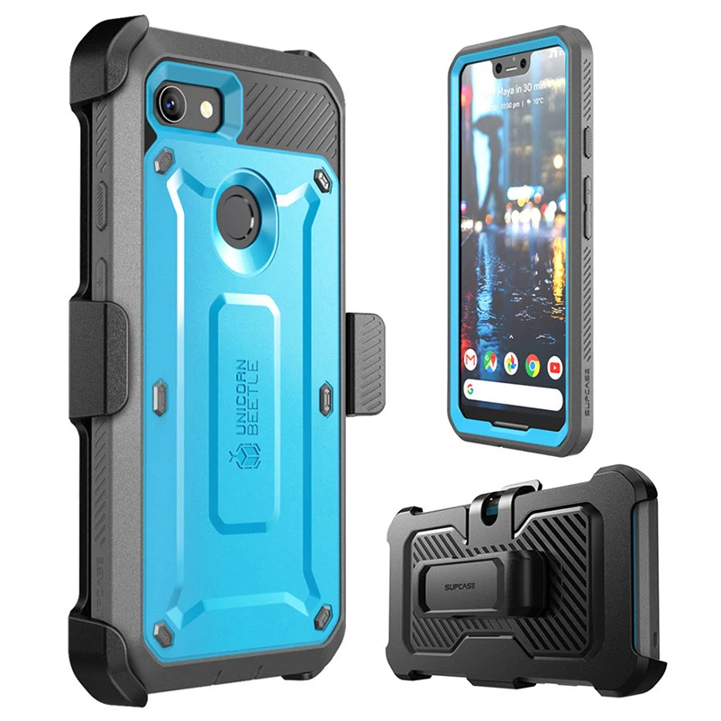 

SUPCASE For Google Pixel 3 XL Case Cover UB Pro Full-Body Rugged Holster Clip Protective Case with Built-in Screen Protector