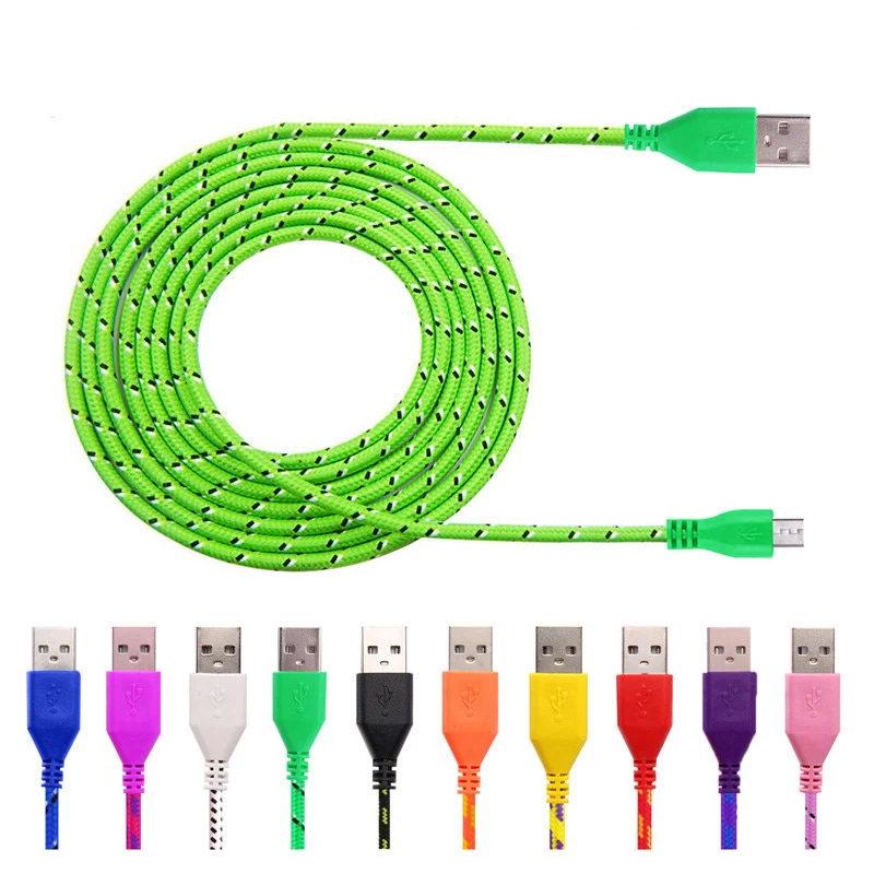Кабель Micro USB в нейлоновой оплетке длиной 1 м и 3 фута кабель для синхронизации