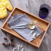 bamboo storage tray with handle household rectangle cup simple japan style tea set home hotel side dishes bamboo serving plate