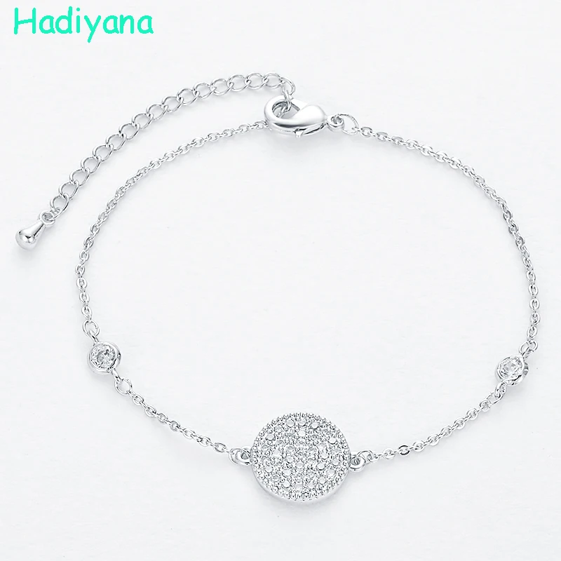 HADIYANA Новый Модный женский браслет инкрустированный AAA кубический цирконий