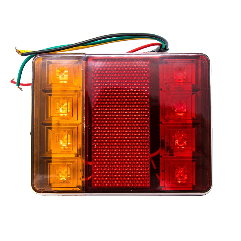 2 шт. DC12V автомобильный прицеп грузовик 8 светодиодный двухцветный Стоп задний тормозной индикатор светильник задний светильник s трейлер светодиодные фонари для грузовика