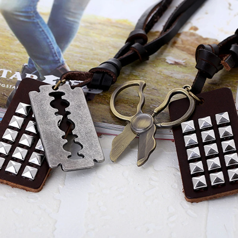 Мужская Регулируемая брошь в виде ножниц Эдварда из латуни и сплава|nail necklace|scissor