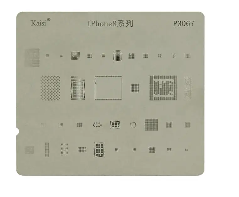 Высокое качество BGA трафарет Комплект для iPhone5 5S 6 6S 7 8 X XS XR XS MAX материнская плата IC чип реболлинга трафареты - Цвет: iPhone 8