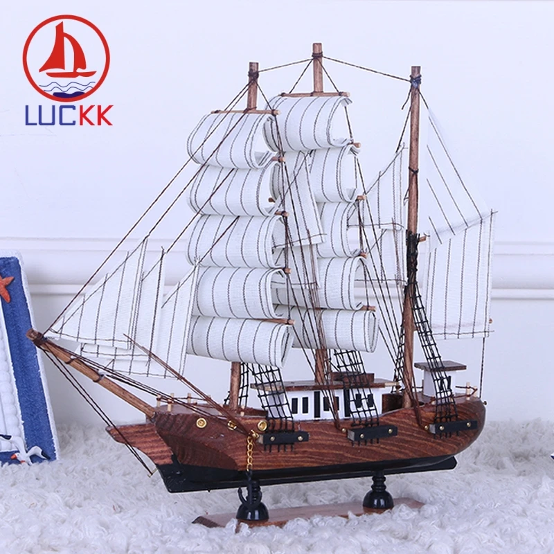 Деревянная фотолодка LUCKK 33 см Ретро стиль Современное украшение для дома стол