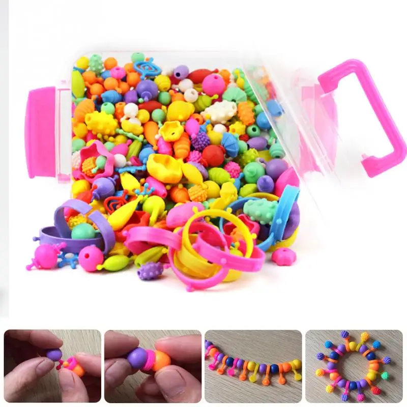 Шт. 485 шт. поп бусины DIY игрушечные лошадки Creativel Искусство и ремесла браслет оснастки вместе ювелирные изделия Модный комплект развива