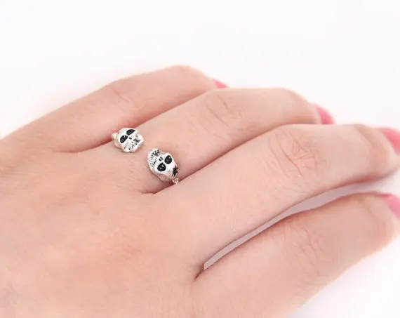 Крошечный кольцо с черепами уникальные кольца для женщин|unique ring|silver skull ringskull ring |