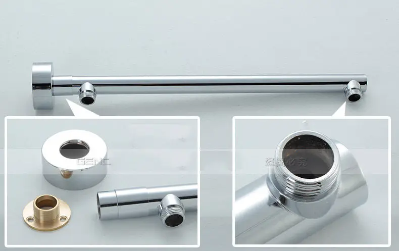 Настенные Латунь Круглый 16 дюймов Насадки для душа расширение нижней руки запись