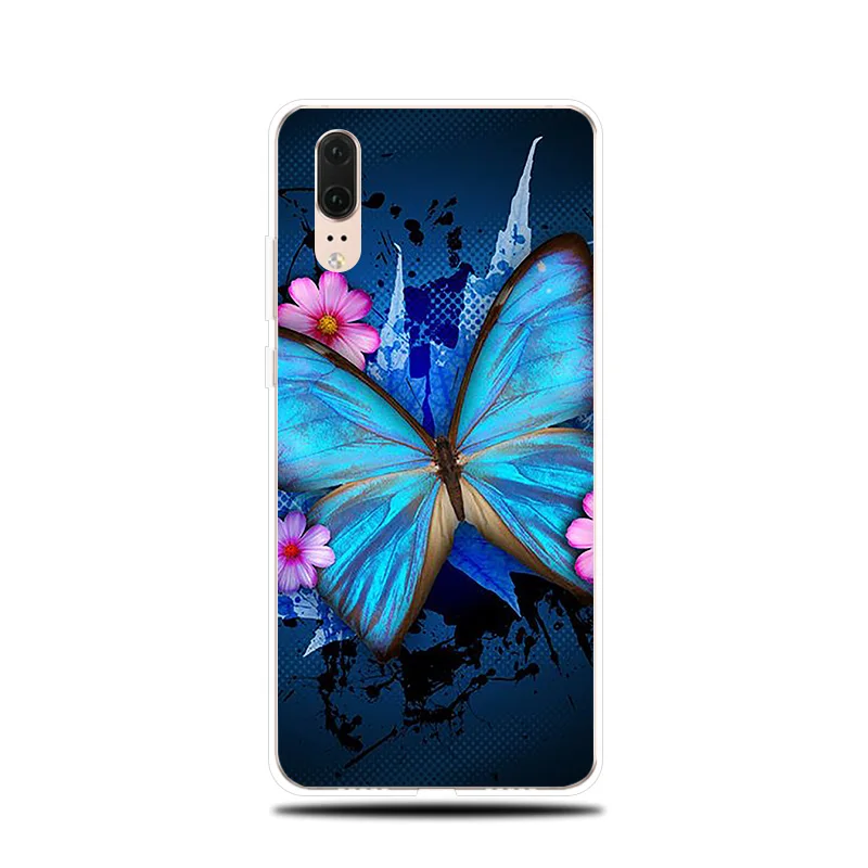 Силиконовый чехол с рисунком бабочки для Huawei P8 P9 Lite 2017 P Smart 2019 мягкий P10 P20 P30 Pro |
