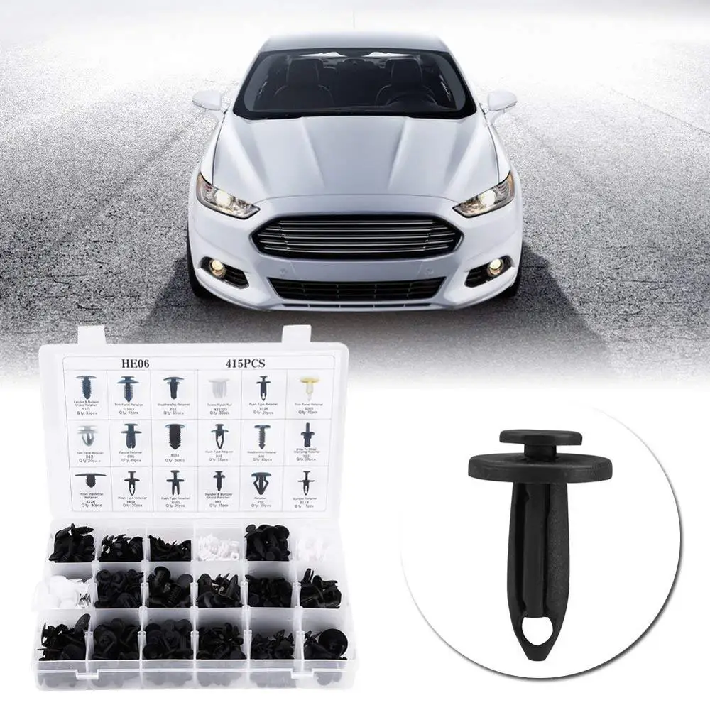 

18 Kinds Mixed 415PCS Auto Fastener Car Universal Clip Bumper Fixed Clamp Push Type Clip for Automobile Series Fastener DY316