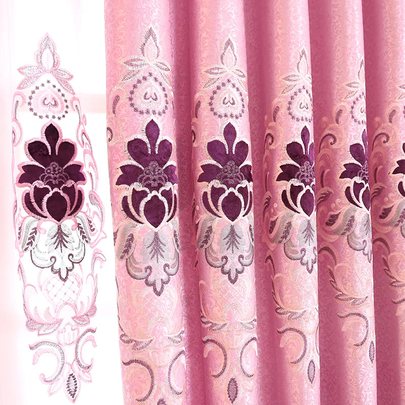 Шторы для гостиной столовой спальни европейский стиль вышитые занавески девочек